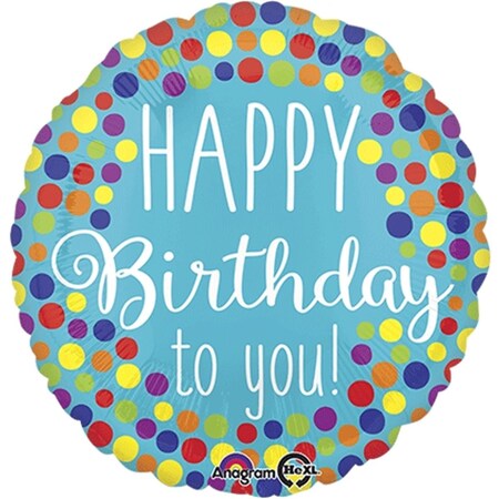 Loftus International 18 in. Birthday to You Dots Balloon, 18PK A3-5148